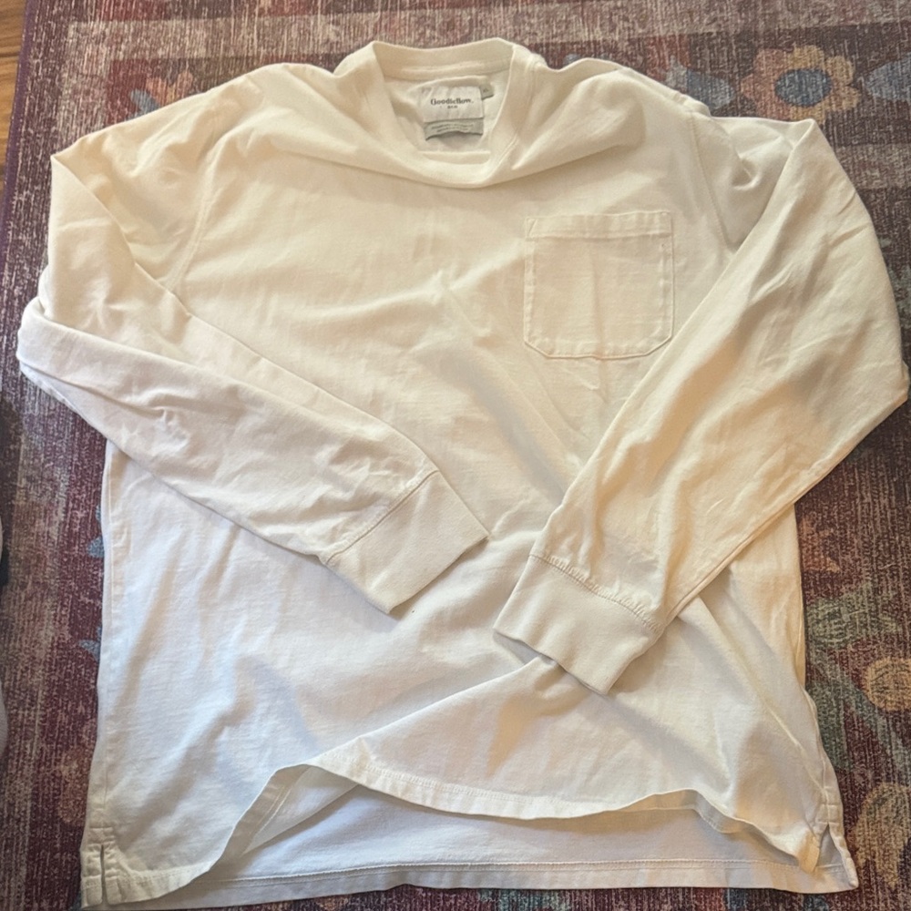 Goodfellow & Co Cream Long Sleeve Tee